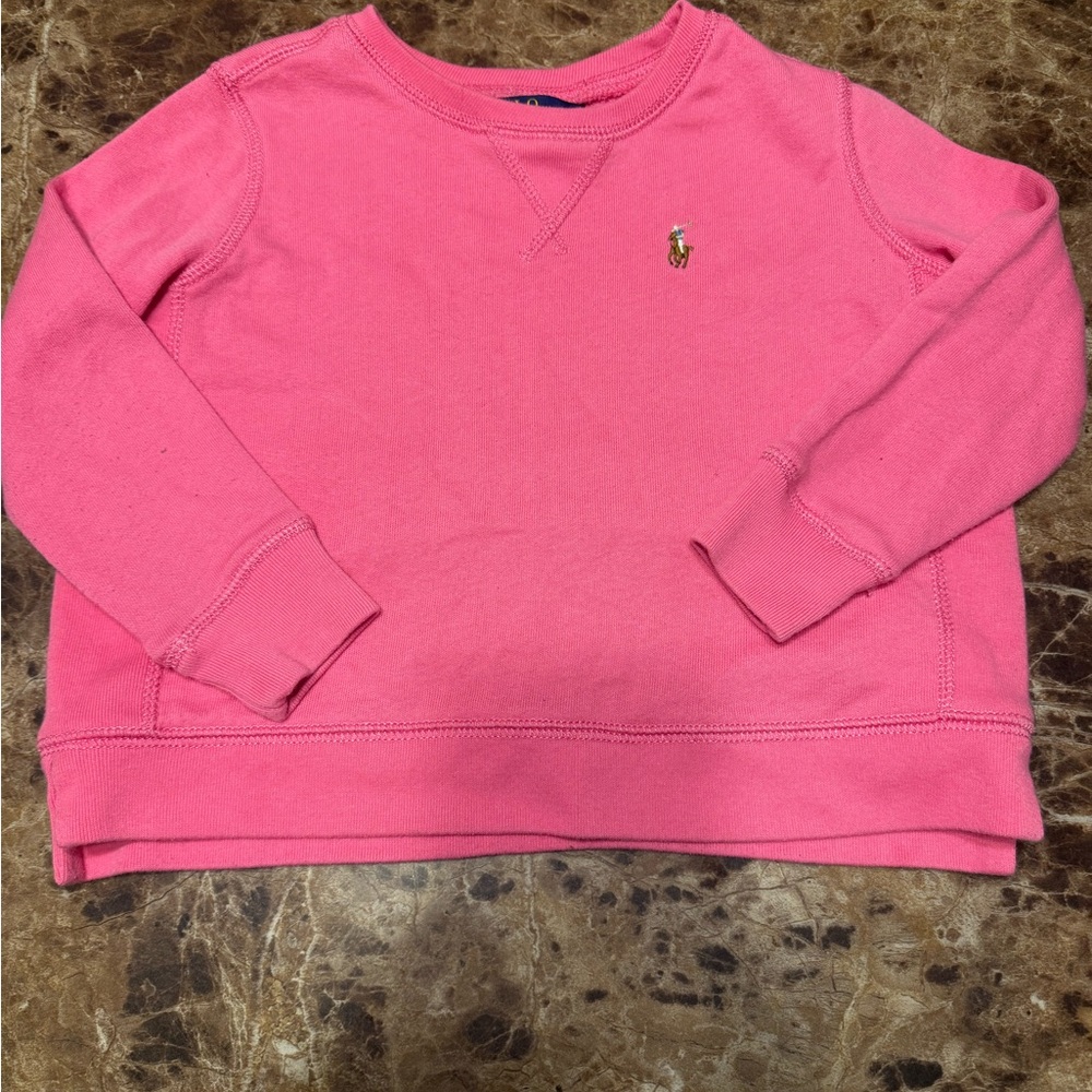 Girls pink polo sweater